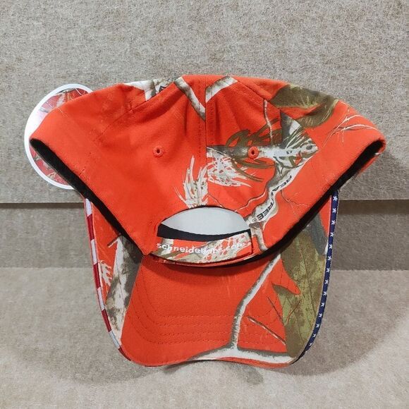 Realtree Schneider Orange Camo Strapback Structured Trucker Hat #U - Picture 4 of 4